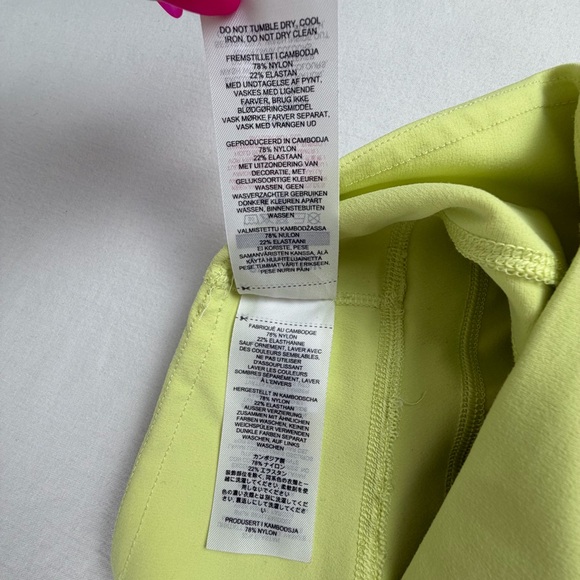 Gymshark Whitney‎ Simmons Neon Yellow, Scrunch Butt Leggings, Size Large - Picture 6 of 13
